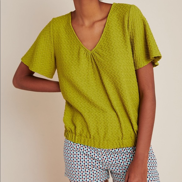 NWT Anthro Citron Sidonie V-neck Top - Picture 4 of 11